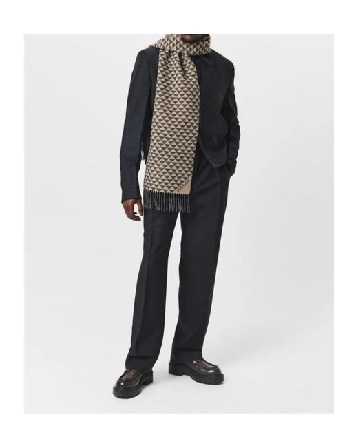 Prada White Pattern Scarf for men