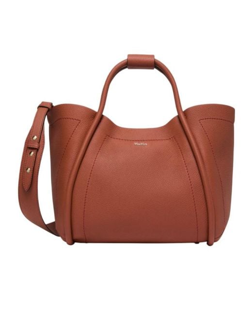 Max Mara Brown Small Marine Tote Bag