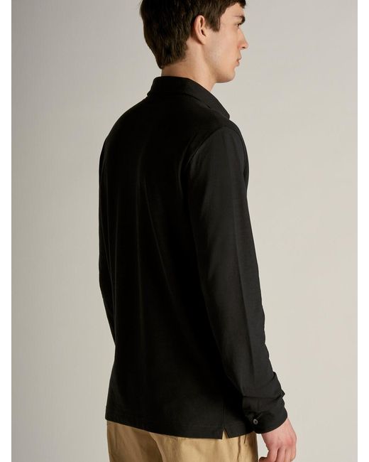 Zanone Blue Ice Button Detailed Long-Sleeved Polo Shirt for men
