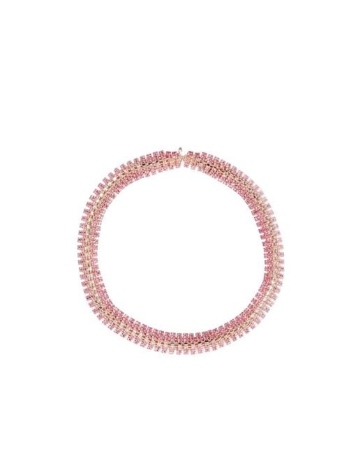 Magda Butrym Pink Crystal-Embellished Necklace