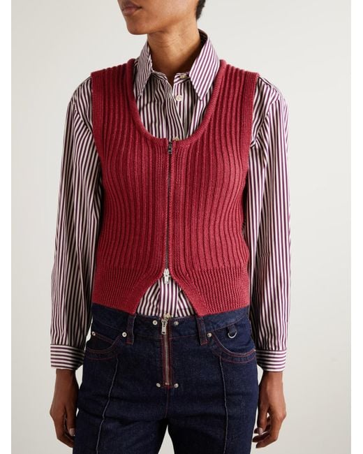 Isabel Marant Red Devima Vest