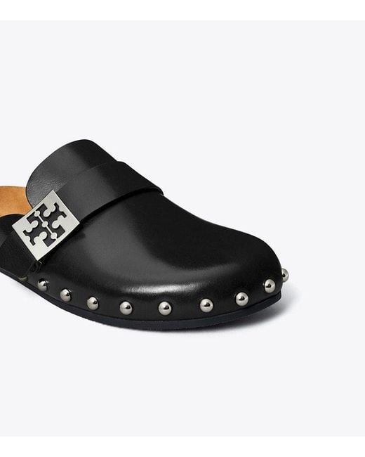 Tory Burch Black Stud Embellished Mules