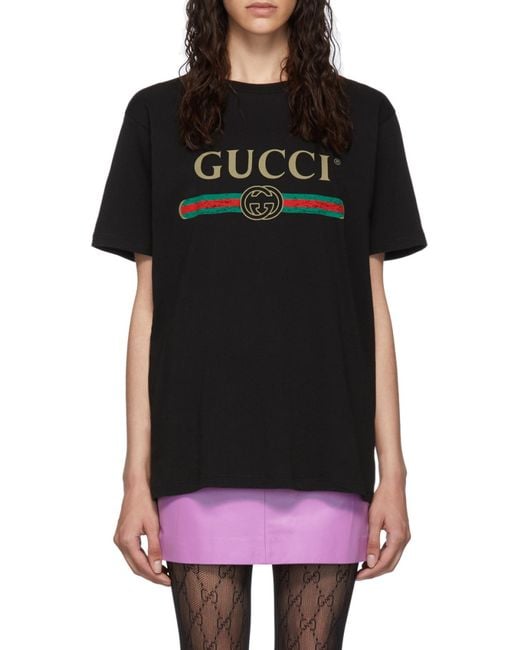 Gucci Black Oversized Logo T-Shirt