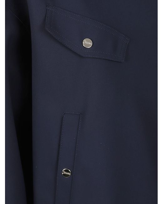 Herno Blue Zip-Up Casual Jacket
