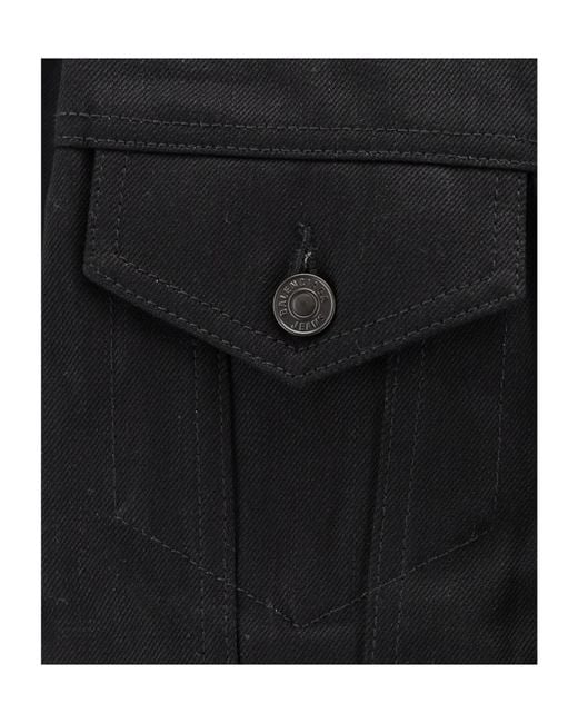 Balenciaga Black Giacca Di Jeans Standing