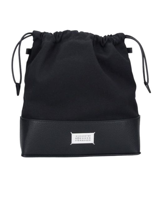 Maison Margiela Black Small 5Ac Drawstring Daily Backpack for men