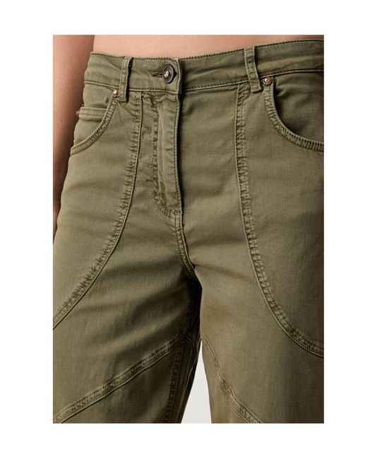 Liu Jo Green Casual Trousers With Belt Loops