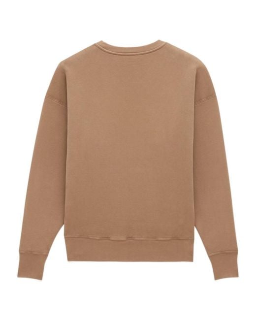 Saint Laurent Brown Caramel Coloured Plush Cotton Sweatshirt