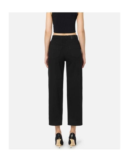 Elisabetta Franchi Black Five-Pocket Cotton-Blend Jeans