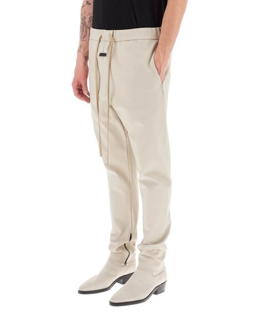Fear Of God Natural Logo Patch Drawstring Sweatpants for men