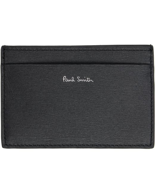 Paul Smith Gray Slim Leather Card Holder Wallet for men