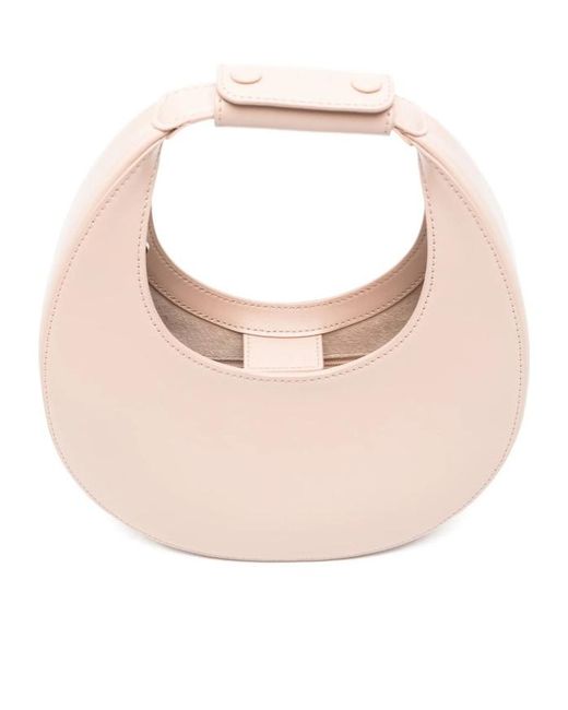 Staud Pink Seam Detail Top Handle Bag