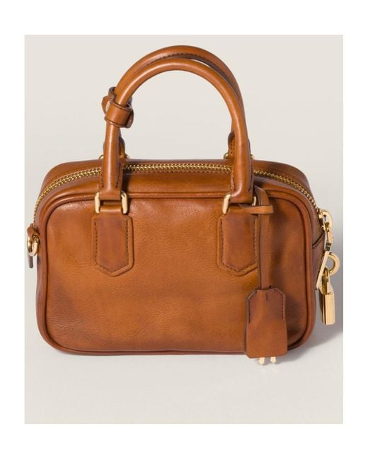 Miu Miu Brown Beau Small Handbag