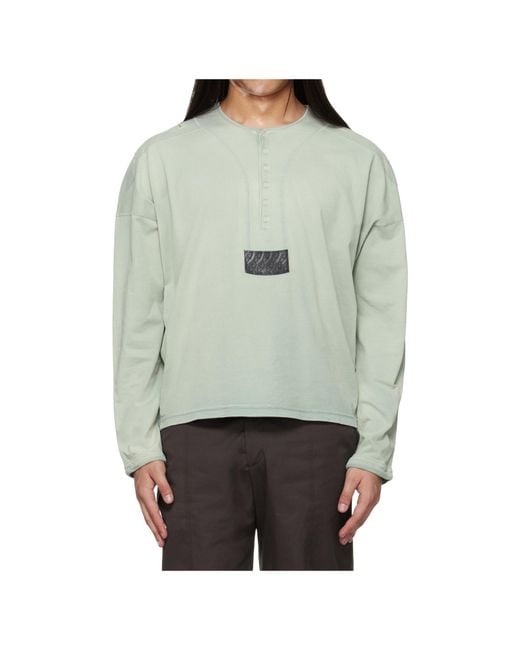 Kiko Kostadinov Gray Sargo Long-Sleeve Henley T-Shirt for men