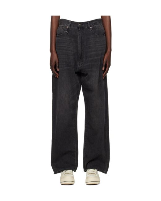R13 Black Wide-Legged Jeans