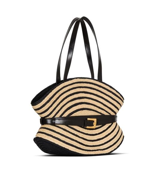 Balmain Metallic Shuffle Belted Tote Bag