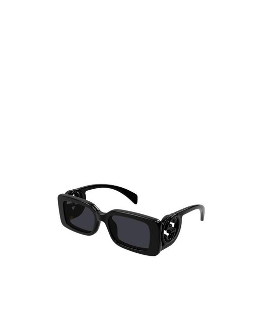 Gucci Black Eyewear Rectangle Frame Sunglasses