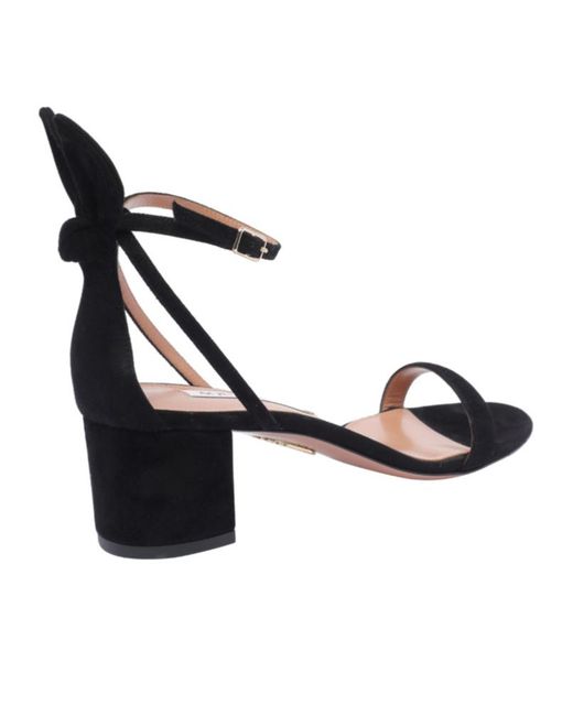 Aquazzura Metallic Bow-Tie Sandals