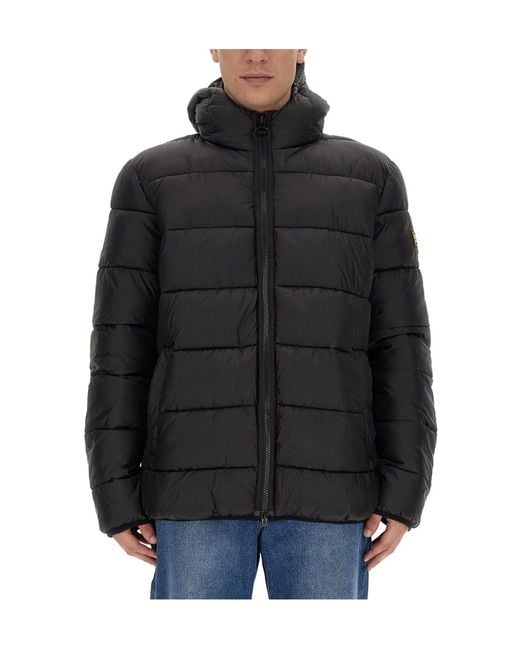 Barbour Black Zip-Up Long-Sleeved Quilted Jacket for men