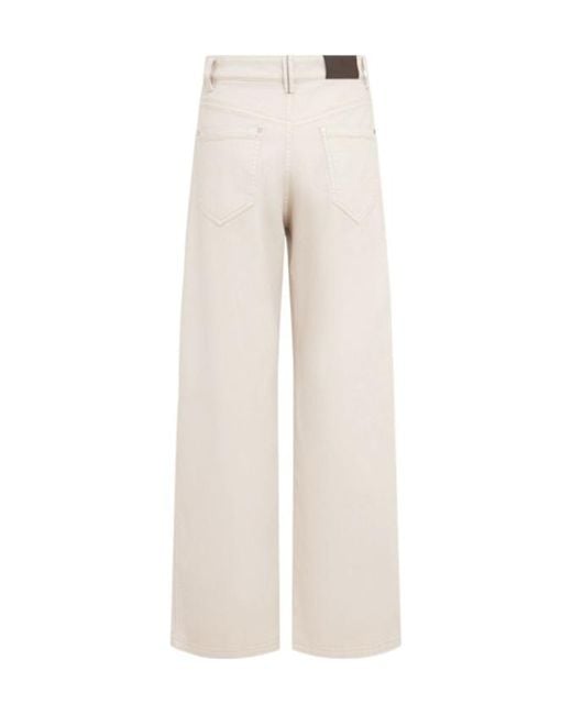 Brunello Cucinelli White Denim Wide Leg Jeans
