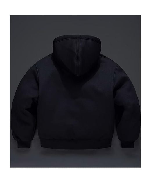 The North Face Blue 'Leather Pack' Hooded Casual Jacket for men