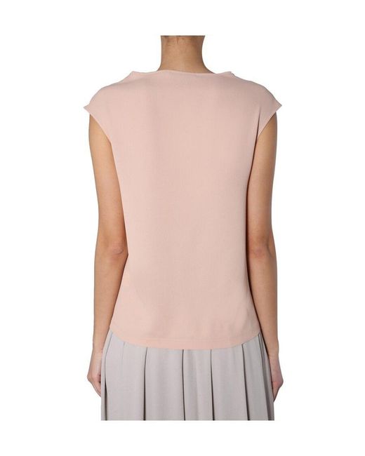 Fabiana Filippi Natural Sequin Embellished Crewneck Top