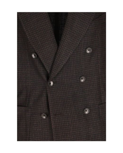 Tagliatore Black Long-Sleeve Blazer for men
