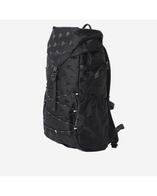 And Wander Black Triangle Jacquard Backpack for men