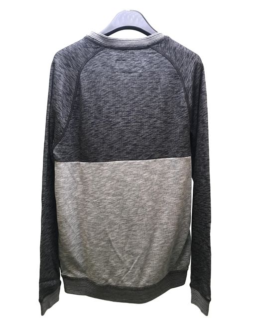 Armani Jeans Gray Logo T-Shirt With Round Neck And Long Sleeves for men