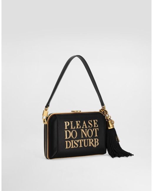 Dolce & Gabbana Black Dolce Box Satin And Laminated Ayers Handbag