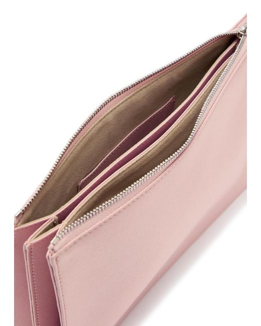 Totême  Pink Trifold Satin Clutch