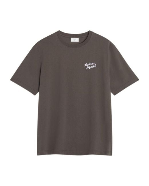 Maison Kitsuné Gray Printed T-Shirt for men