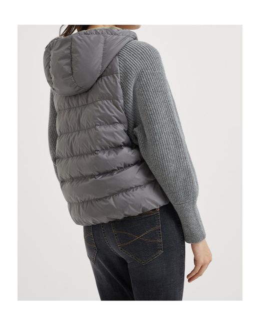 Brunello Cucinelli Gray Padded Jacket