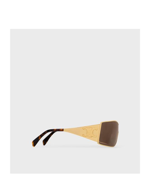 Céline Brown Triomphe Metal Racer Sunglasses