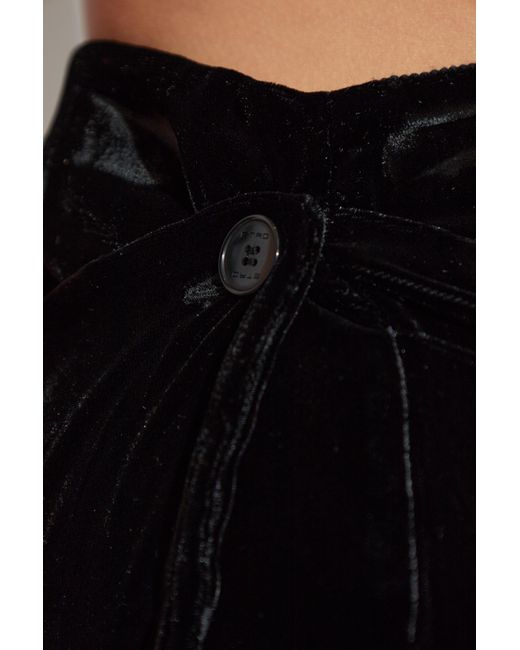 Etro Black Velvet Midi Skirt