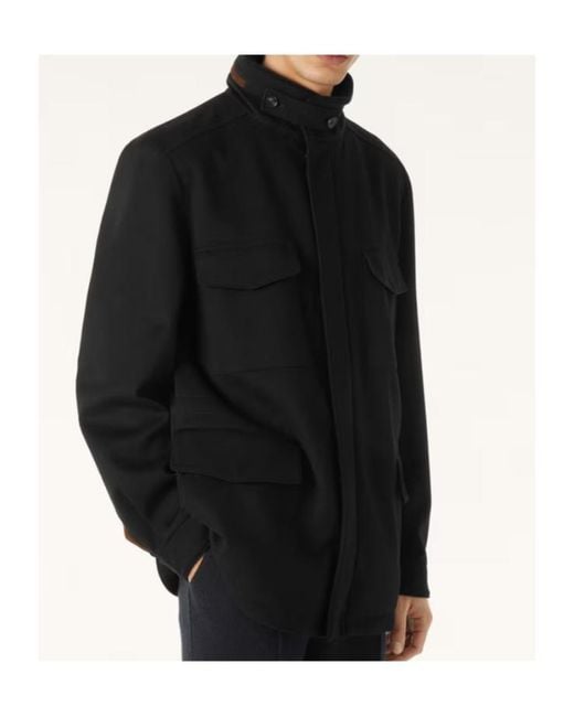 Loro Piana Black Traveller Field Jacket for men