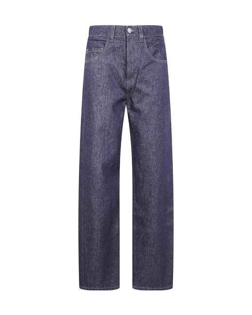 Uma Wang Blue Belt Loop Jeans
