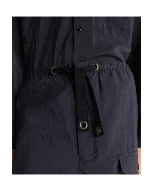 Lemaire Blue Cargo Easy Shorts for men