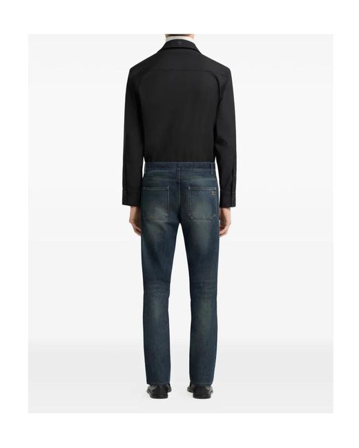 Courreges Blue Straight-Leg Jeans for men