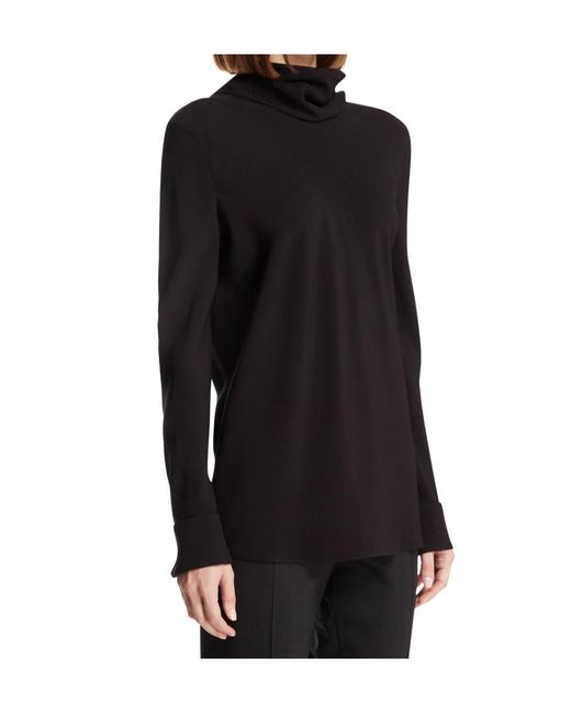 The Row Black Viscose Top