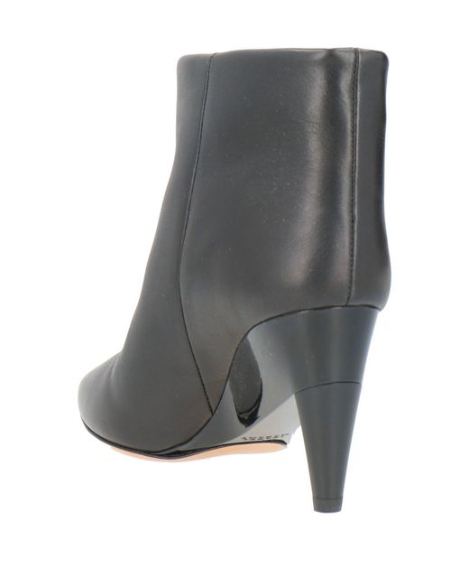 Isabel Marant Black Minimalist Leather Ankle Boots
