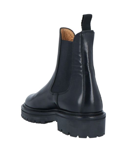 Isabel Marant Black Solid-Color Leather Chelsea Boots
