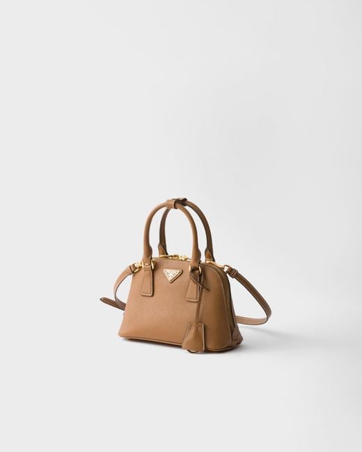 Prada Brown Zip-Up Top Handle Bag