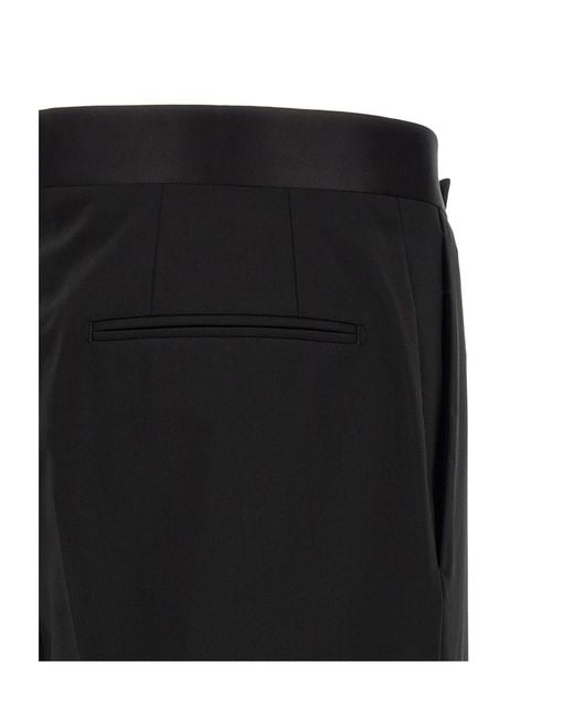 Lardini Black Double-Breasted Blazer, Straight-Leg Suit Trousers for men
