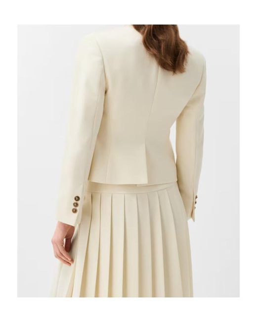 Versace White Appliquéd Tailored Blazer