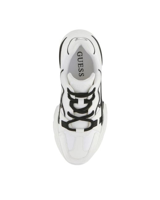Guess White Ciesta Logo-Tape Sneakers