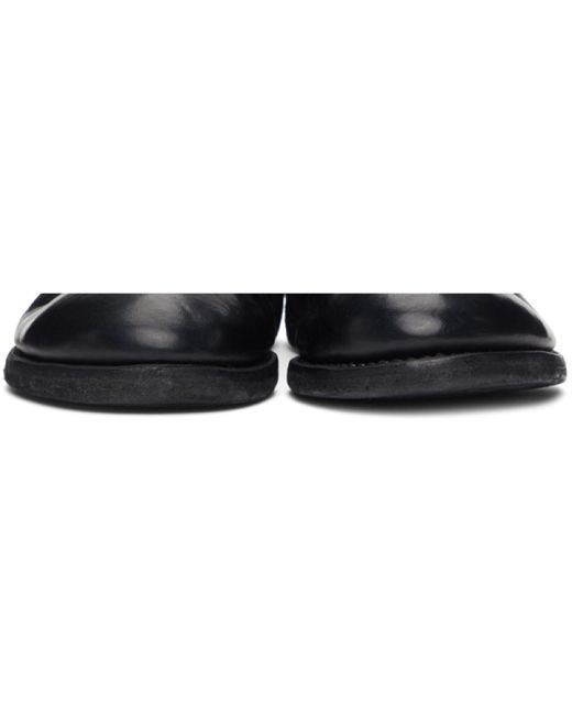 Guidi Black Leather Zip-Front Ankle Boots