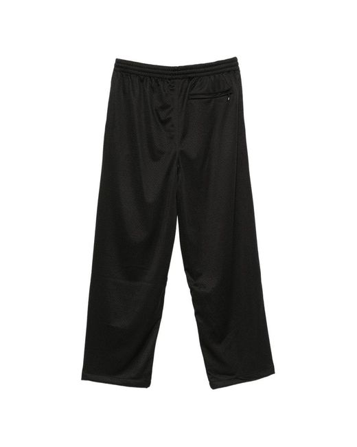 Stussy Black Elastic Waist Track Pants for men