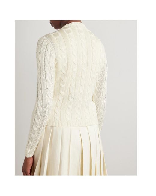 Ralph Lauren Natural Cable-Knit Crewneck Jumper