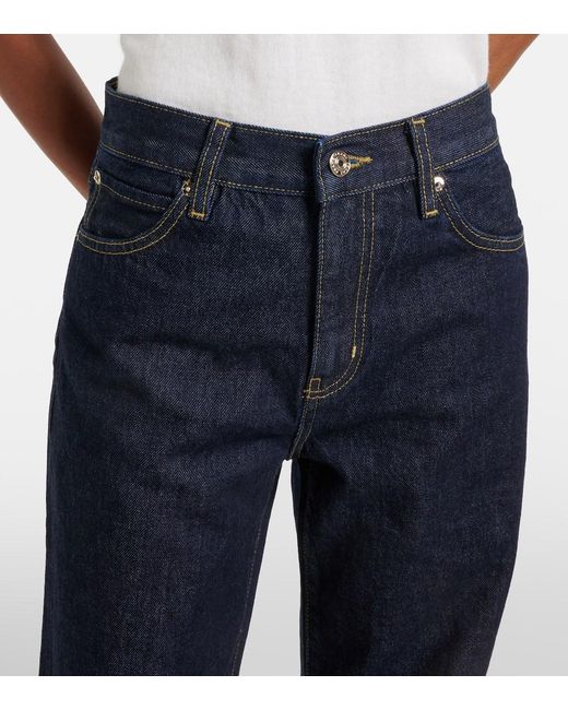 FRAME Blue The Hang Straight Jeans